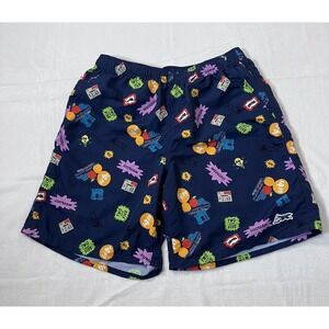 ICECREAM BBC Billionaire Boys Men Navy Club Money All Over Graphic Shorts Small